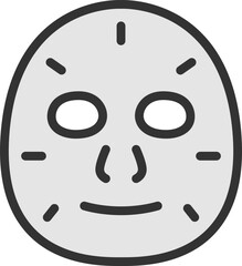 フェイスパックアイコン（カラー）のイラスト