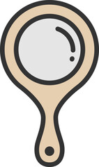 手鏡アイコン（カラー）のイラスト