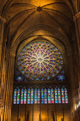 パリ　ノートルダム大聖堂のバラ窓　※大規模火災前撮影