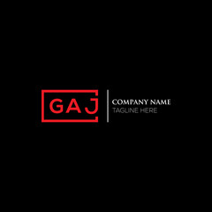 GAJ letter logo design on black background. GAJ creative initials letter logo concept. GAJ letter design. GAJ letter design on white background. GAJ logo vector.  © Heavenly Heaven