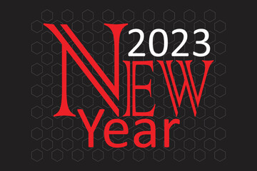 2023 new year design template with typography.