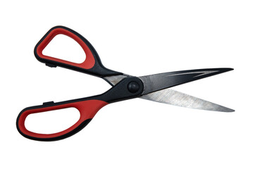 Stationery office scissors on a white background. scissors isolate