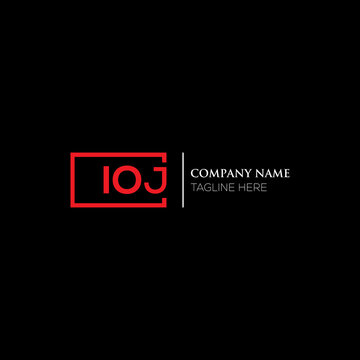 IOJ letter logo design on black background. IOJ creative initials letter logo concept. IOJ letter design. IOJ letter design on white background. IOJ logo vector.
