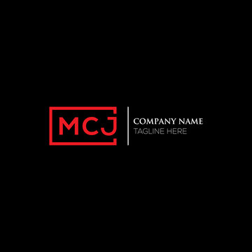 MCJ letter logo design on black background. MCJ creative initials letter logo concept. MCJ letter design. MCJ letter design on white background. MCJ logo vector.
