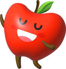 Apple 3D Cartoon Character