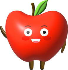 Apple 3D Cartoon Character