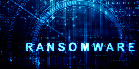 2d illustration ransomware computer virus