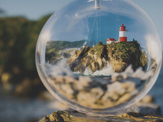 lighthouse snow globe