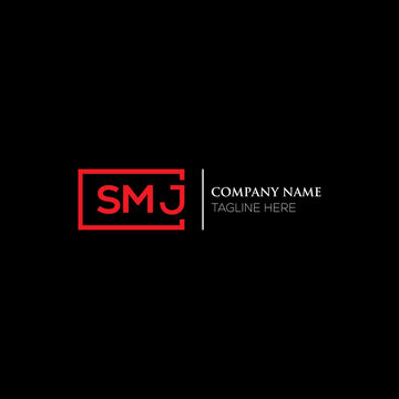 SMJ letter logo design on black background. SMJ creative initials letter logo concept. SMJ letter design. SMJ letter design on white background. SMJ logo vector.
