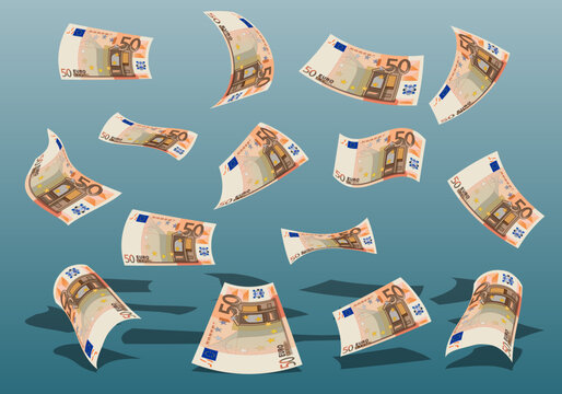 Lluvia de billetes de 50 euros
