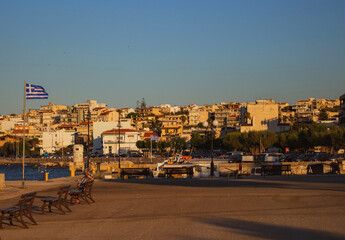 Corinth, Greece, 25 August., 2022. Central square in Corinth 