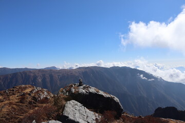 Changu Lake is 145000 feet above sea level and the top mountain of the sight is higher. Some beautiful weather pictures from the top of Changu Lake mountain.