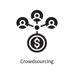 Crowdsourcing  Vector Solid Icon Design illustration. Business and Finance Symbol on White background EPS 10 File