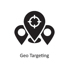 Geo Targeting Vector Solid Icon Design illustration. Business and Finance Symbol on White background EPS 10 File