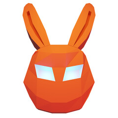 Rabbit minimal 3d rendering Icon png