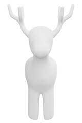 3D reindeer model isolated.
