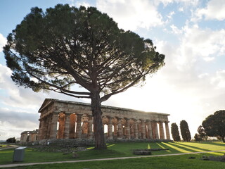Paestum greek ruins in Campania, Italy - ancient civilizations