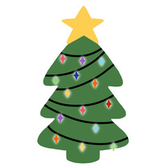 christmas tree decoration with decoration