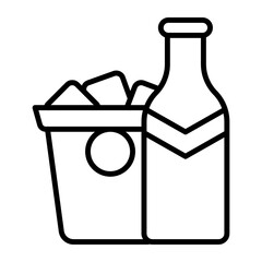 Check this beautifully designed vector of champagne bucket