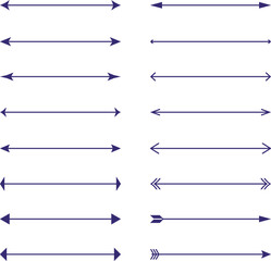 set of icons black arrows of different types