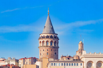 Fototapeta premium galata tower and istanbul - a tourist attraction
