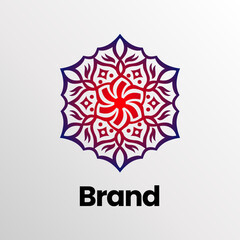 Mandala logo for spa, yoga, real estate. Beauty Flower mandala logo design. Floral flower Pattern. luxury logo.