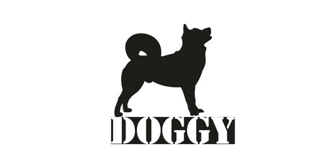 loyal fan beautiful dog logo