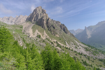 Fototapeta na wymiar Hiking in Maira Valley, Piedmont, Italy