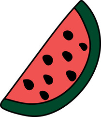 watermelon slice on white background