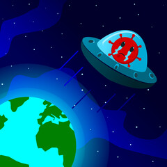 space and ufo unknow in galaxy