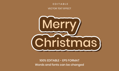 Merry Christmas text effect design 