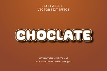 Choclate  text effect font design