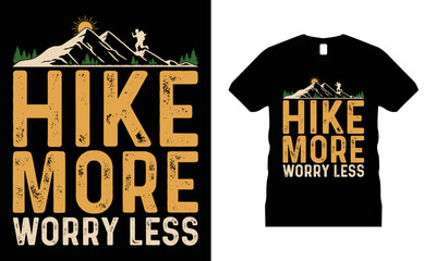 Hiking Mountain Motivational T-shirt Design vector. Use for T-Shirt, mugs, stickers, etc.