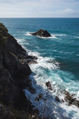 Fototapeta na wymiar italy ocean rocks overlook