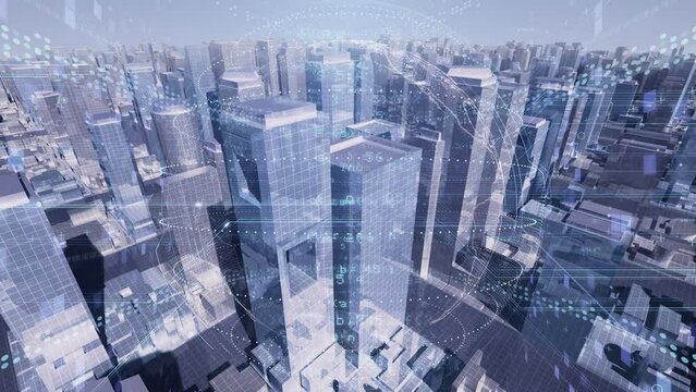 Smart City Artificial intelligence Network Technology CG background