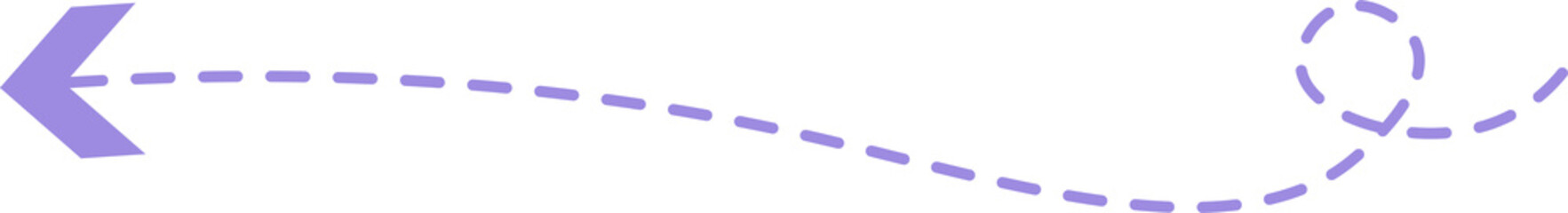 Dashed line arrow