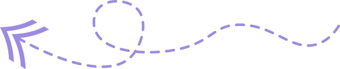 Dashed line arrow