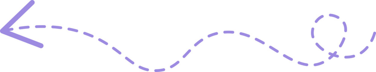Dashed line arrow