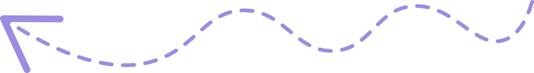 Dashed line arrow