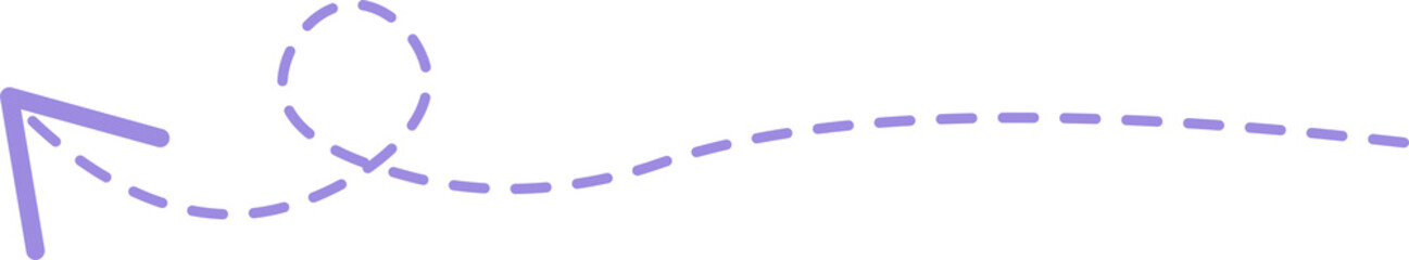 Dashed line arrow
