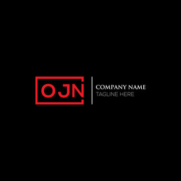 OJN letter logo design on black background. OJN creative initials letter logo concept. OJN letter design. OJN letter design on white background. OJN logo vector.

