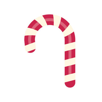 candy cane christmas candy flat design