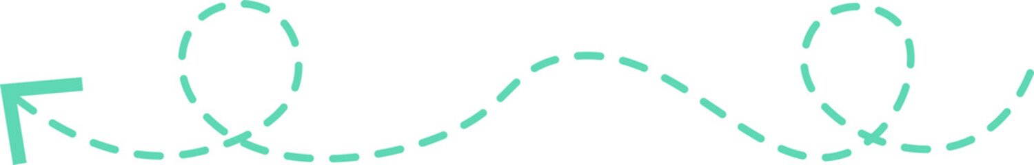 Dashed line arrow