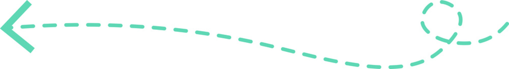 Dashed line arrow