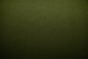 Brown green cloth surface. Gradient. Olive colors. Dark shade. Abstract fabric background with space for design. Canvas. Rough, grainy, durable. Matte, shimmer. Template, empty.