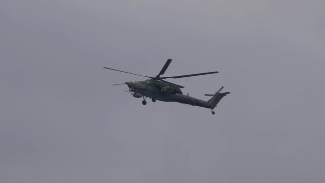attack helicopters Mil Mi-28, STRIZHI Aerobatic Team 30TH Anniversary Event.