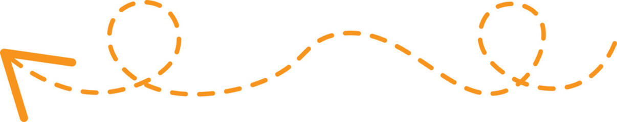 Dashed line arrow