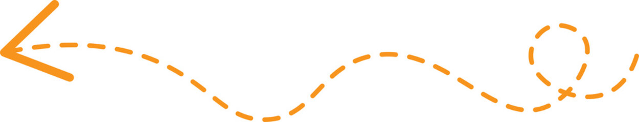 Dashed line arrow