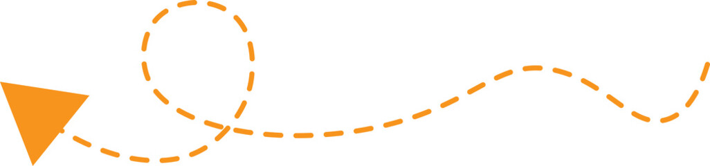 Dashed line arrow