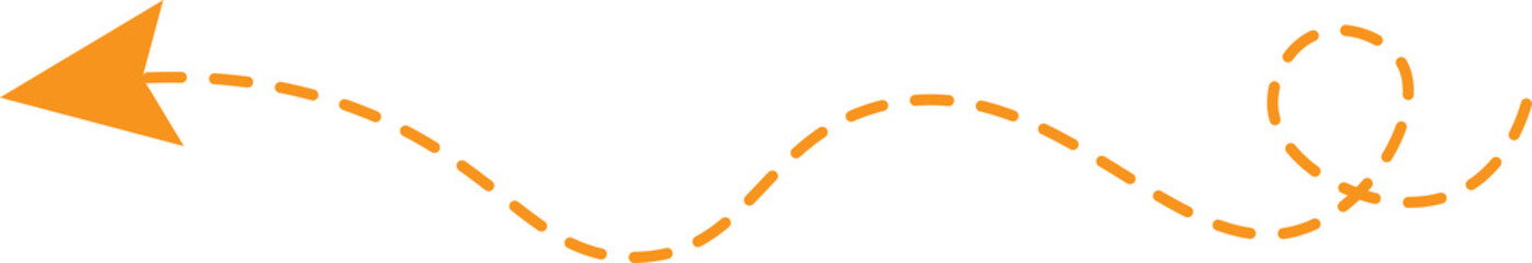Dashed line arrow